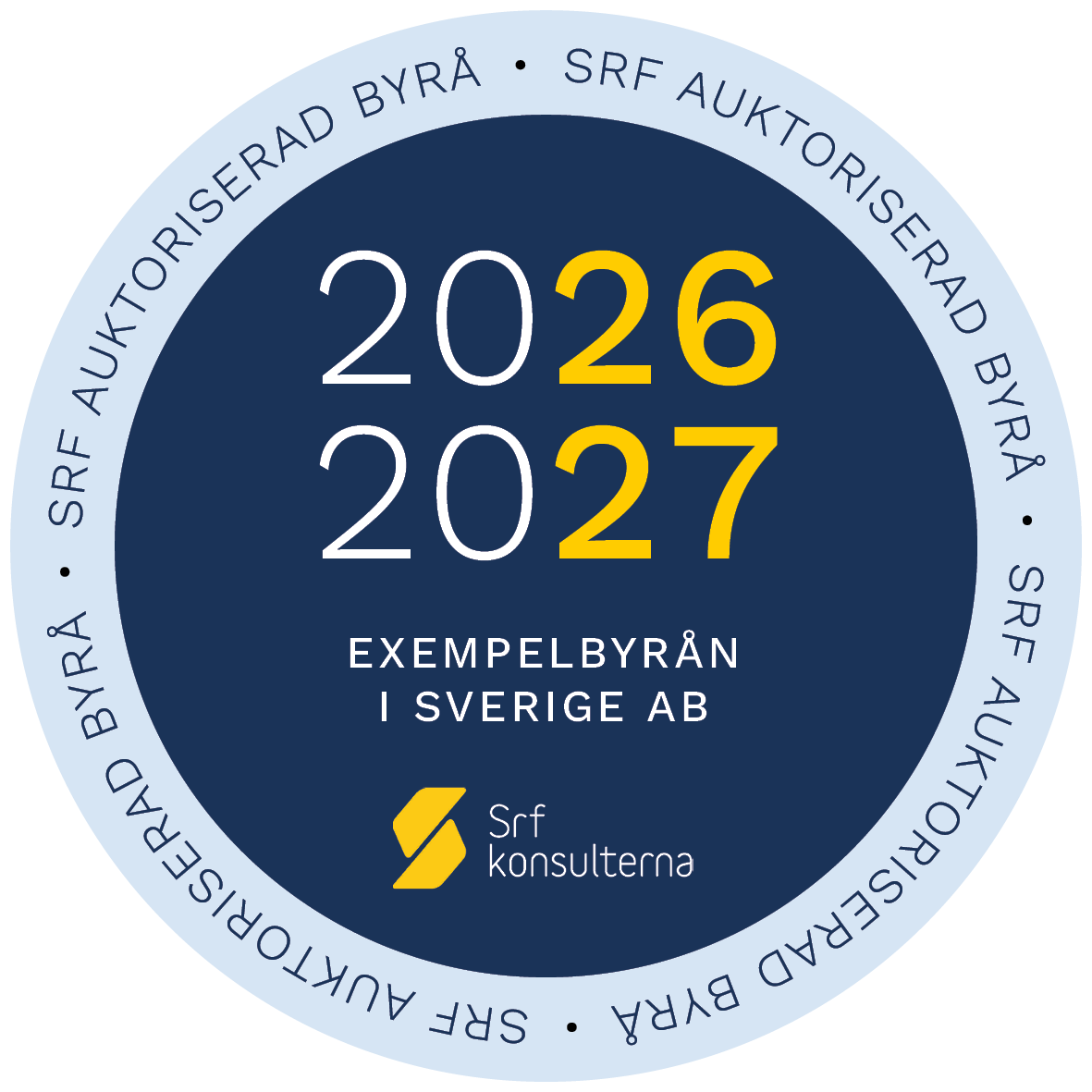 logotyp för srf auktoriserad byrå